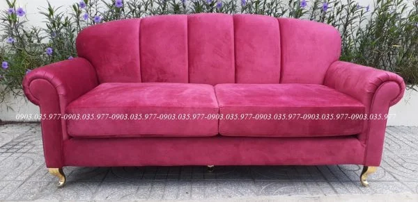 Sofa băng nhung đỏ