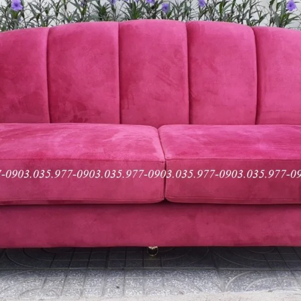 Sofa băng nhung đỏ