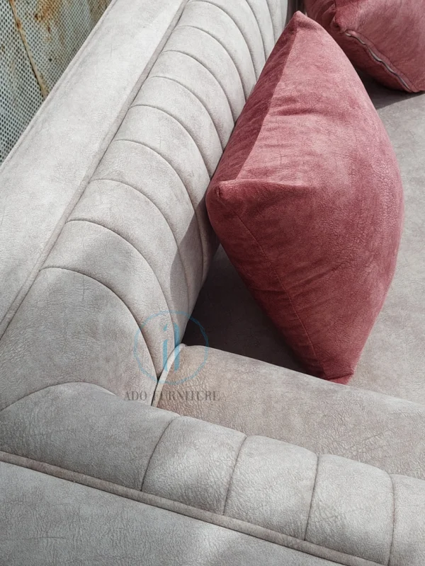 sofa băng bọc vải nhung vân đá