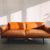 sofa băng bọc da công nghiệp đơn giản